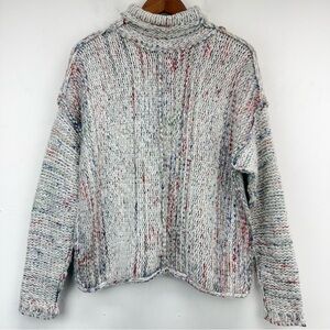 Anthropologie Pilcro size XS Women’s Noelle Gray Multicolor Turtleneck Sweater